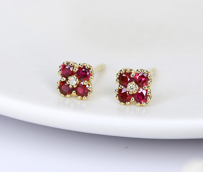 jewel planet 公式サイト / ルビー ピアス 0.22ct/0.22ct ダイヤモンド jewel planet 公式サイト / ルビー ピアス 0.22ct/0.22ct ダイヤモンド