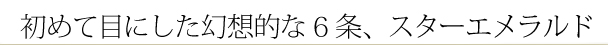 初めて目にした幻想的な6条描く幻の宝石、スターエメラルド