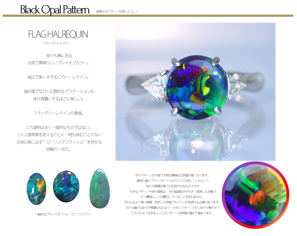 jewel planet 公式サイト / 【最高峰】PT900 ブラックオパール 2.23ct