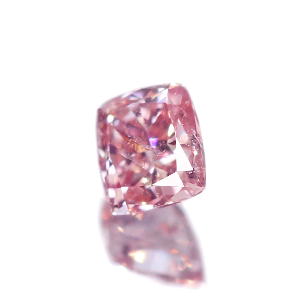 【代行販売】天然ピンクダイヤモンド　0.075ct　FANCY PINK　ラディアントカット[AGT]付