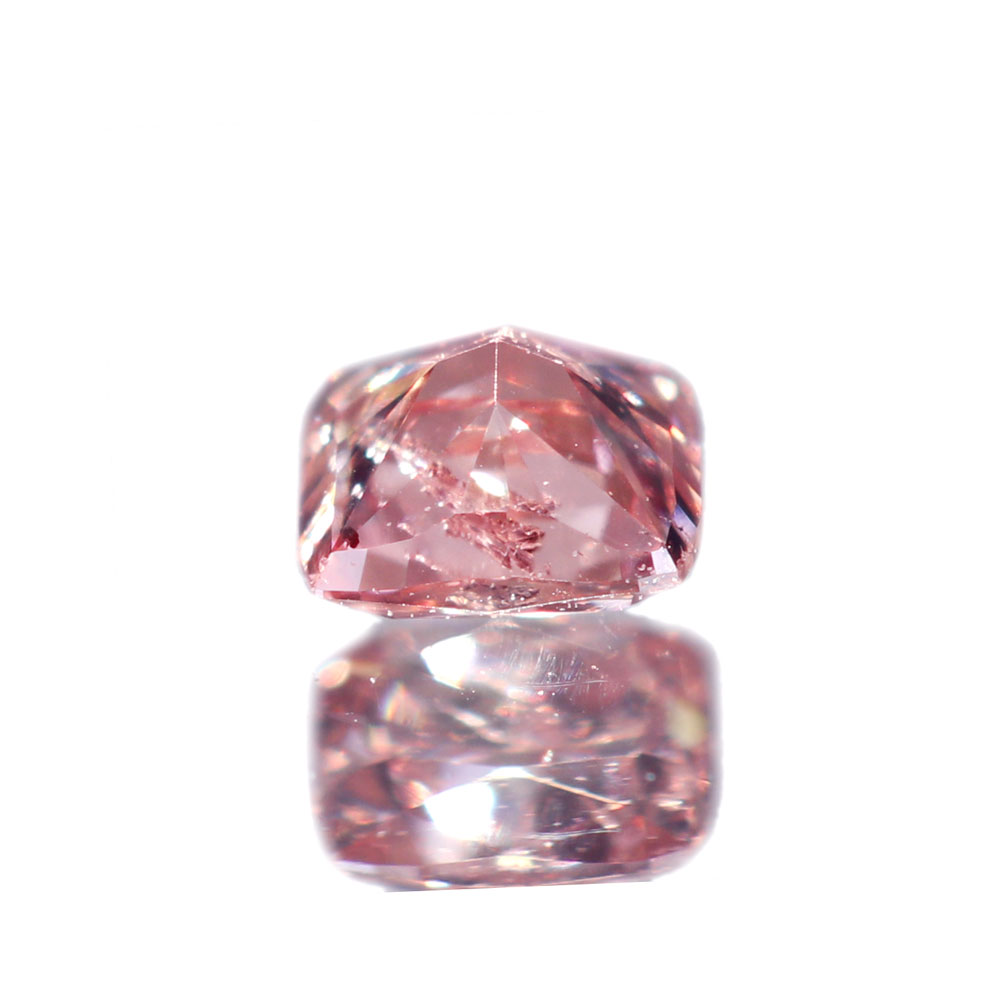 【代行販売】天然ピンクダイヤモンド　0.075ct　FANCY PINK　ラディアントカット[AGT]付