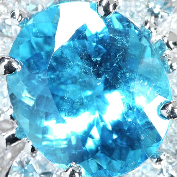 ブラジル・バターリャ産パライバトルマリン2ct ダイヤモンド1.8ct Ptロイヤルリング