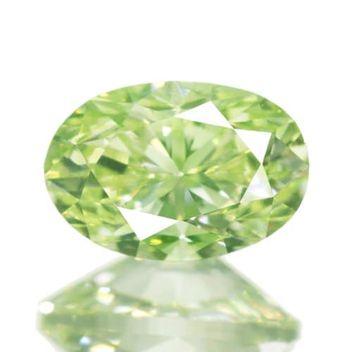 FANCY INTENSE YELLOW GREEN 0.065ct OV