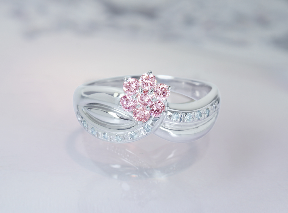 Jewel Planet 公式サイト 特別価格 Pt900 ピンクダイヤモンド 0 47ct フラワー ダイヤモンド 0 12ct リング Jewel Planet 公式サイト 特別価格 Pt900 ピンクダイヤモンド 0 47ct フラワー ダイヤモンド 0 12ct リング