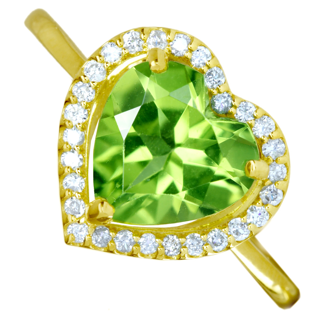 jewel planet 公式サイト / K18YG ペリドット 1.5ct ダイヤモンド 0.14 
