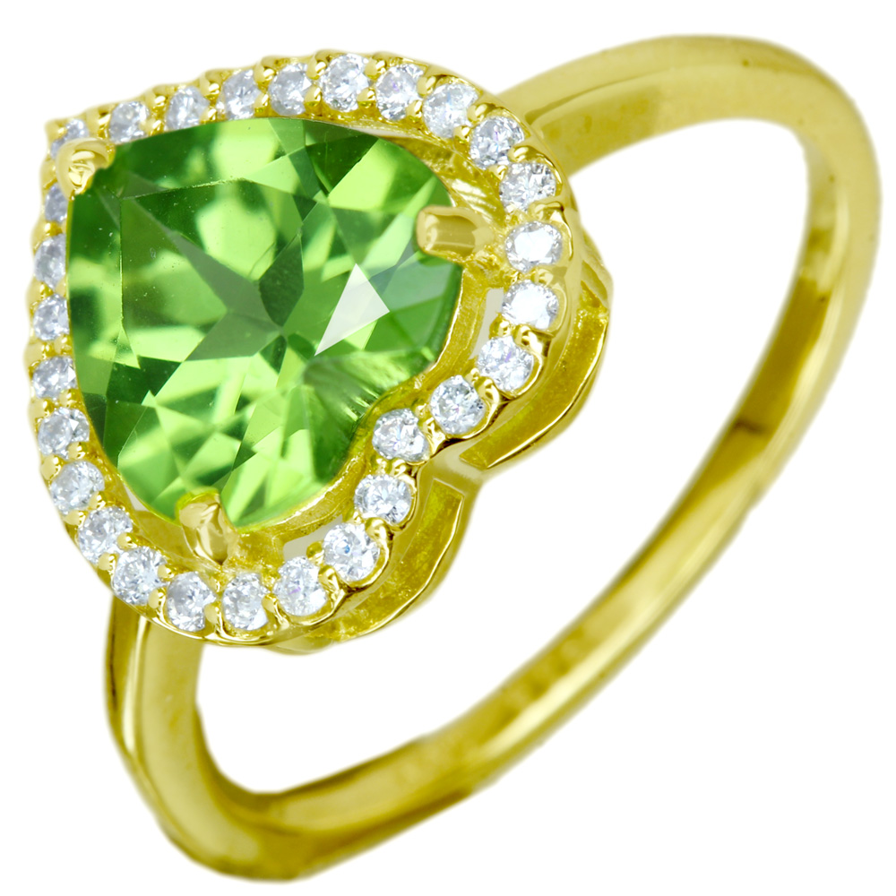 jewel planet 公式サイト / K18YG ペリドット 1.5ct ダイヤモンド 0.14 