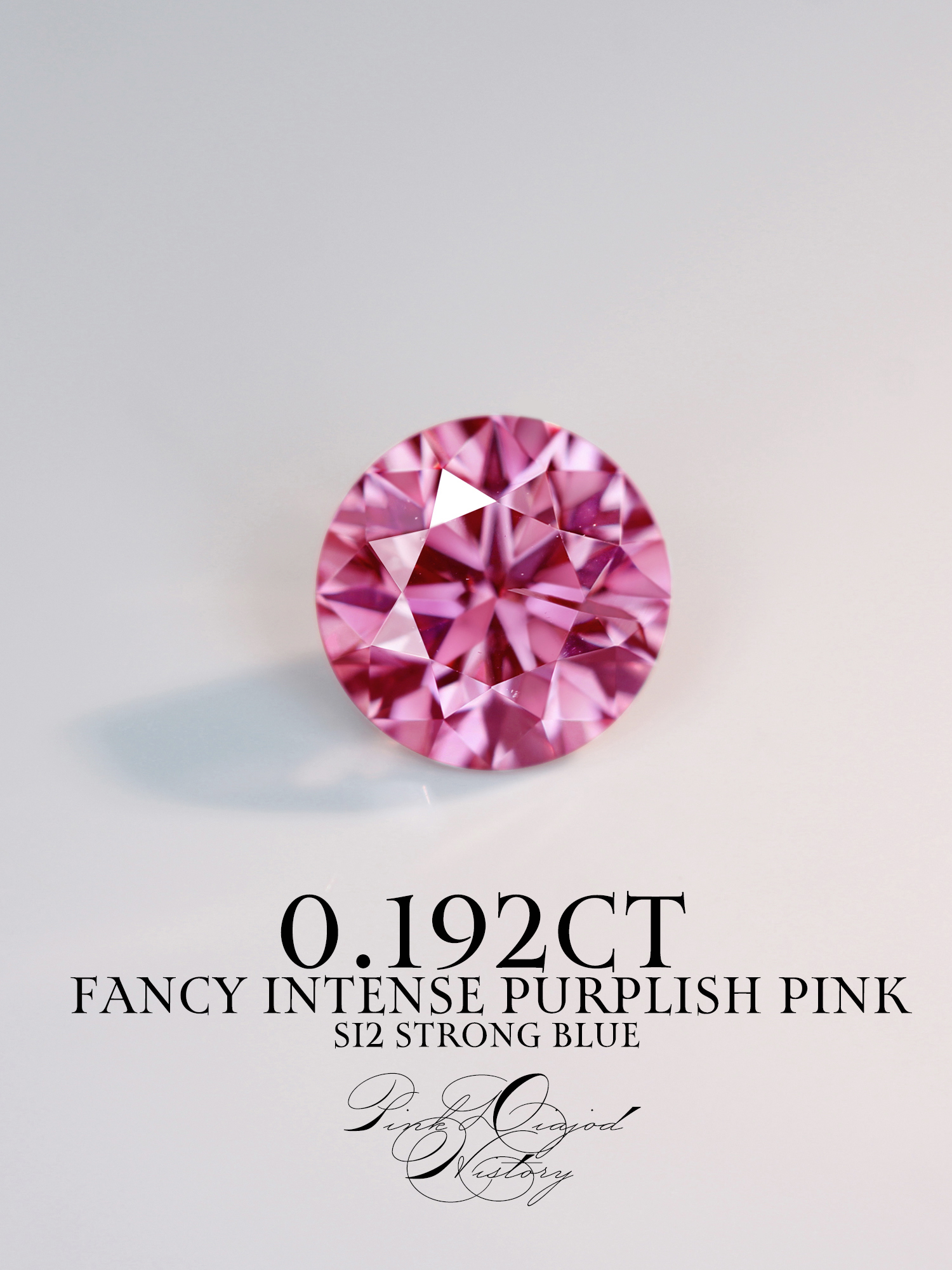 FANCY INTENSE PINK 0.116ct/OV/RT2218/GIA