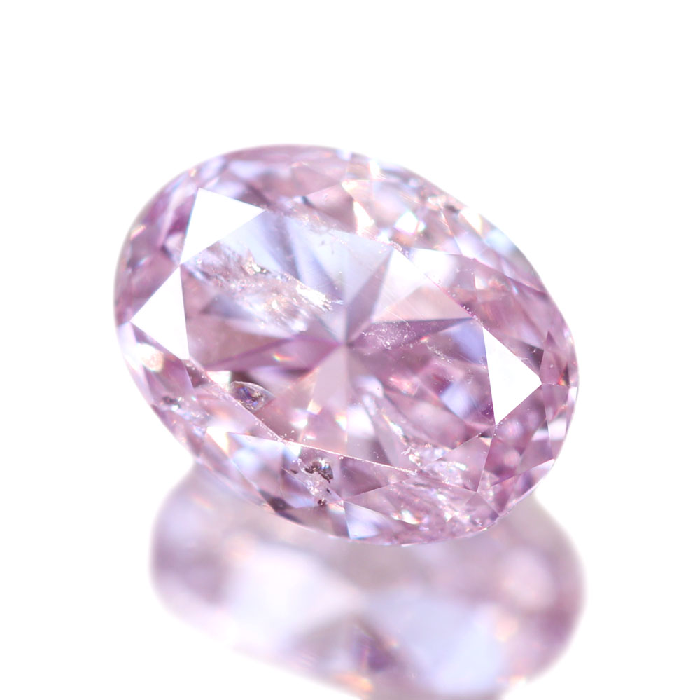 【代行販売】天然ピンクダイヤモンド　0.391ct　LIGHT PURPLISH PINK　ルース　オーバル[CGL]