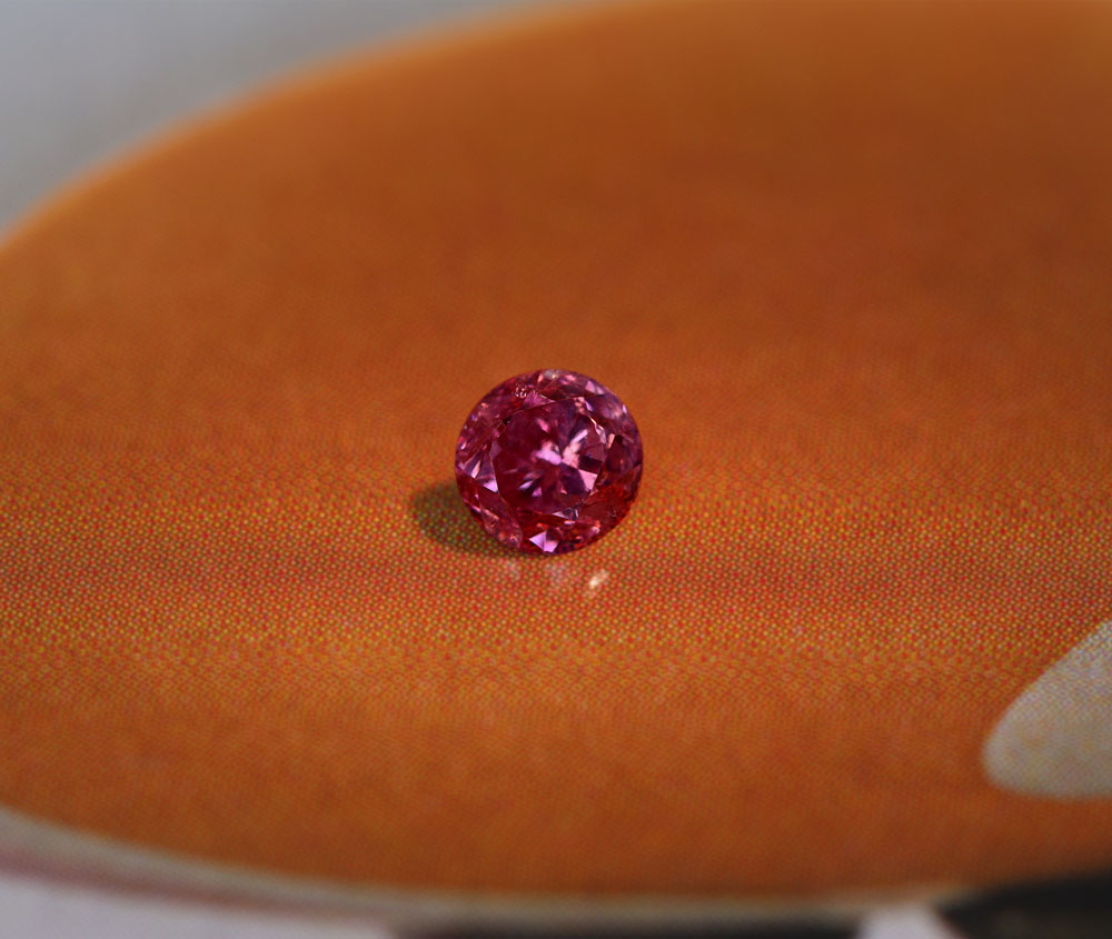 【代行販売】ピンクダイヤモンド 0.172ct FANCY DEEP PUROLISH PINK I2 ルース[AGT]
