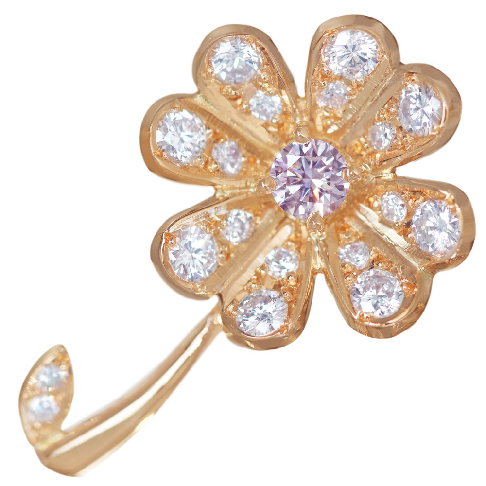 ピンクダイヤモンド ブローチ