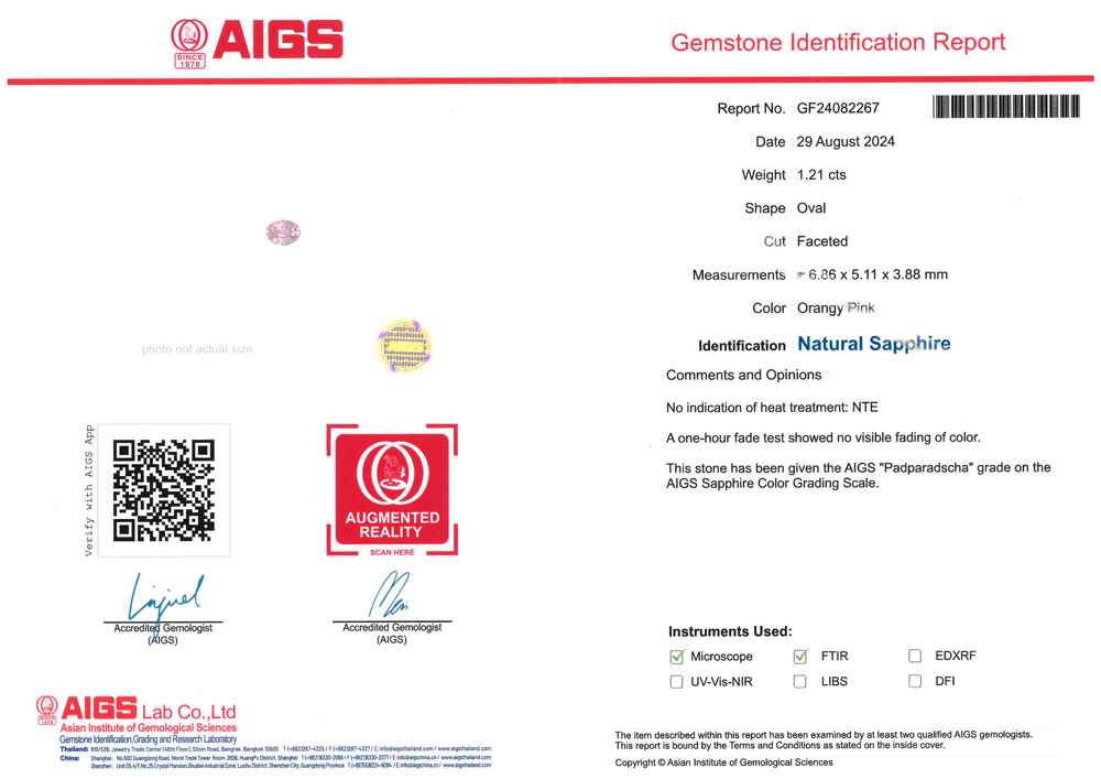パパラチャサファイア ルース