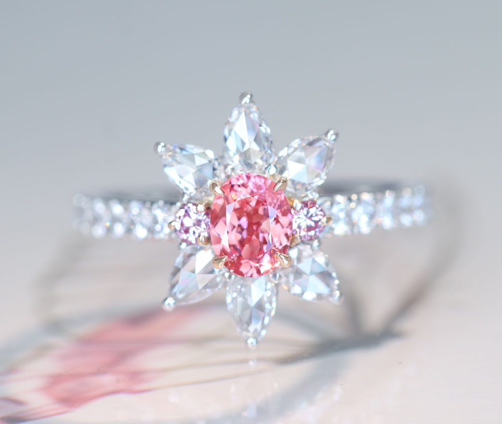 パパラチャサファイア リング