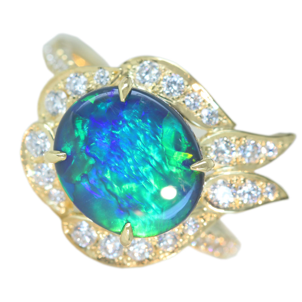 ブラックオパール リング