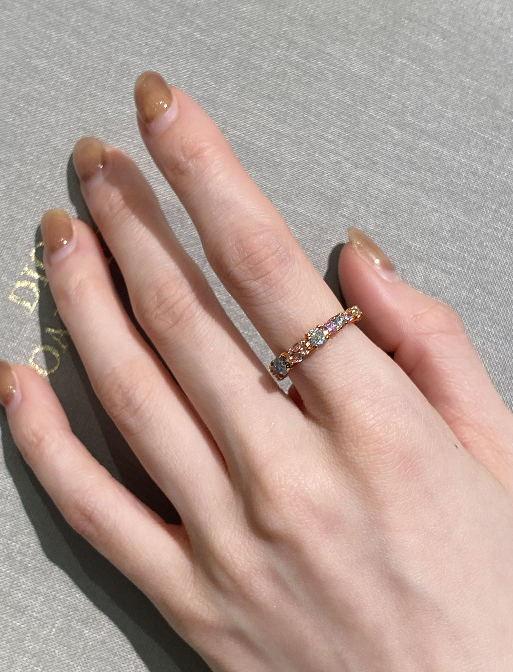 ピンクダイヤモンド パープルダイヤモンド イエローダイヤモンド グレーダイヤモンド リング