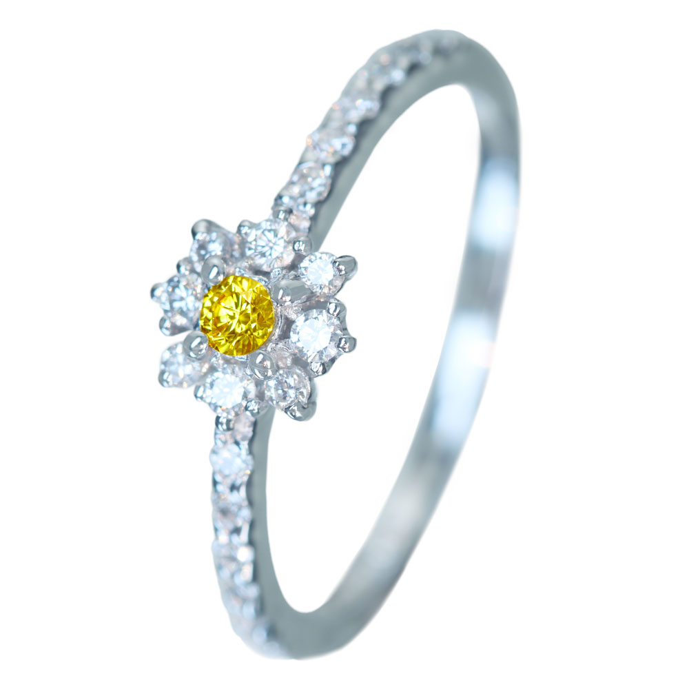 イエローダイヤモンド リング