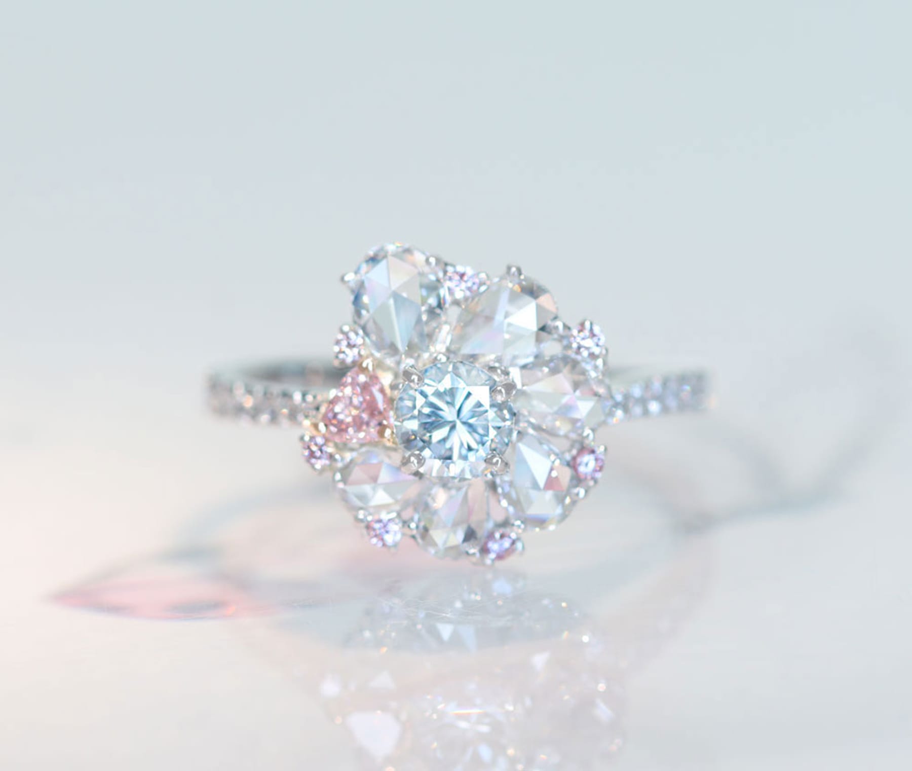 Pt900 Pt900!!1.06ct!!□天然ダイヤモンドリング□J 約6.9g 約
